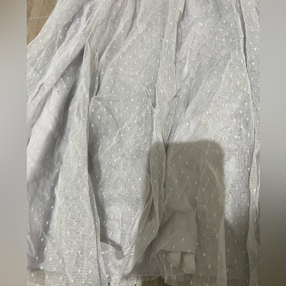 Ann Taylor Grey Chiffon Dress In Size 00 - Picture 2 of 7